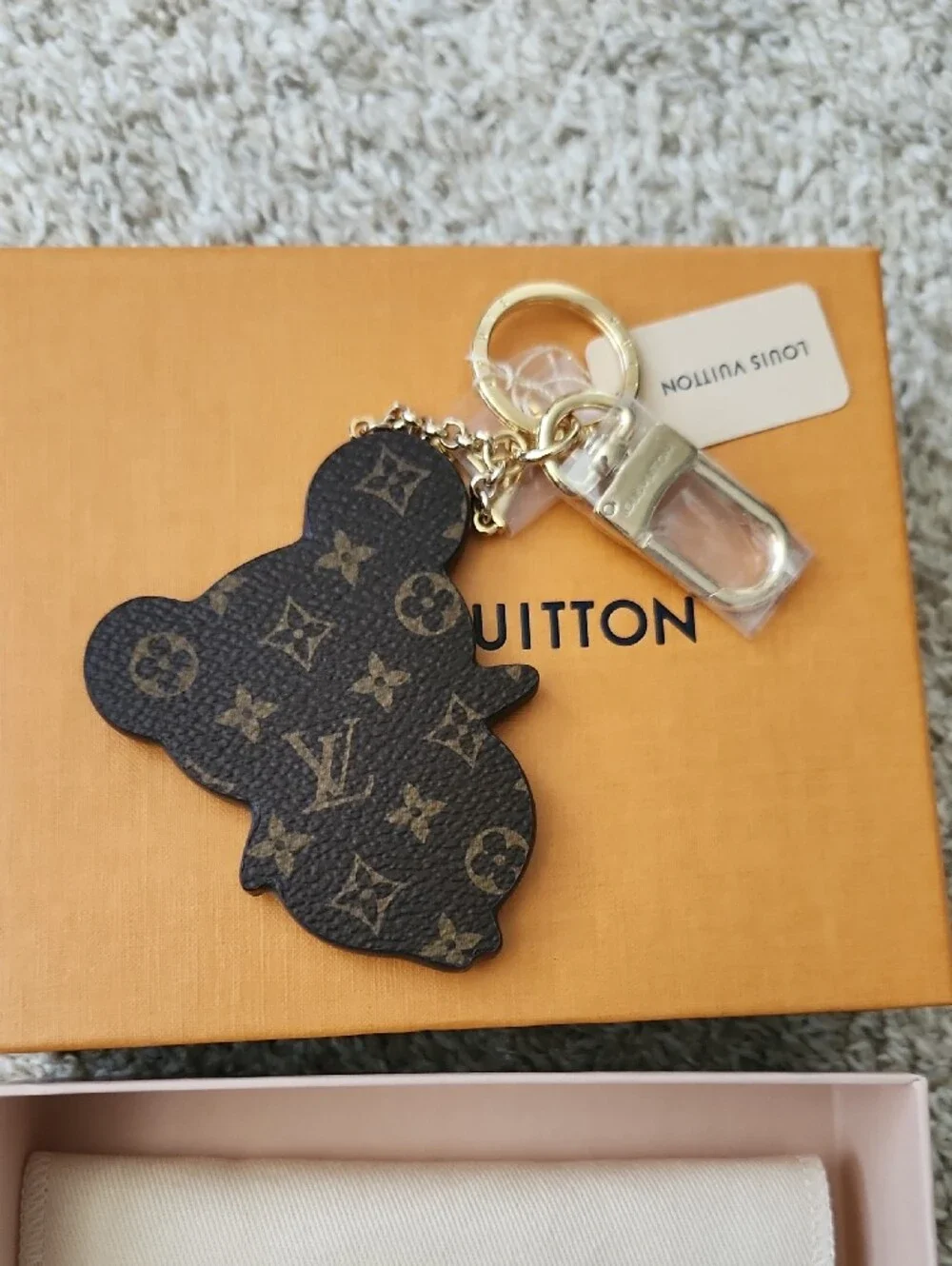 Louis Vuitton Murakami Multicolor Panda Bag Charm with Gold Hardware